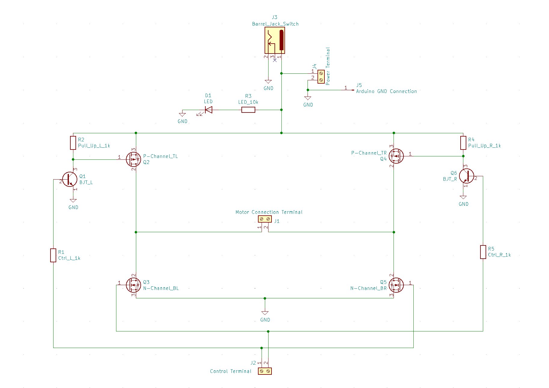 Schematic for the H-Bridge PCB