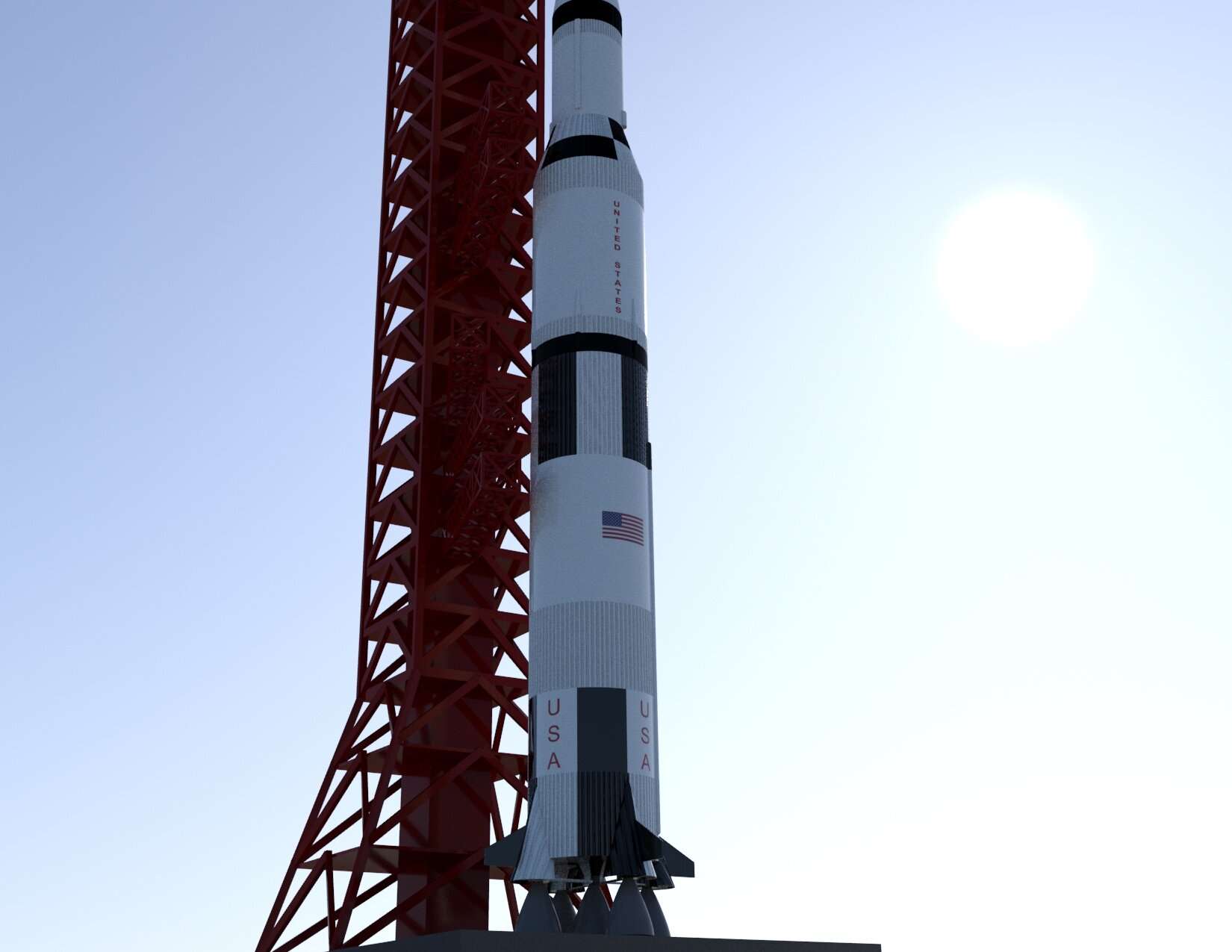 Rendering of the Saturn V